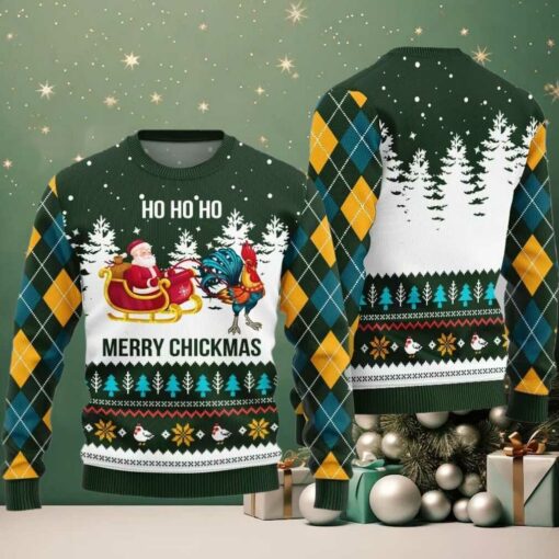 Merry Chickmas Santa Ugly Sweater Christmas 2025