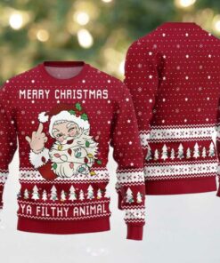Merry Christmas Ya Filthy Animal Naughty Ugly Sweater