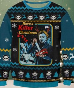 Micheal Myers Killer Christmas Ugly Sweater