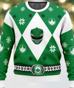 Mighty Morphin Power Rangers Green Ugly Christmas Sweater