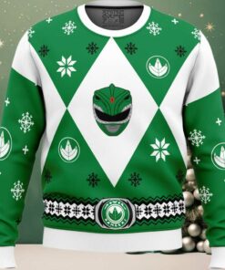 Mighty Morphin Power Rangers Green Ugly Christmas Sweater