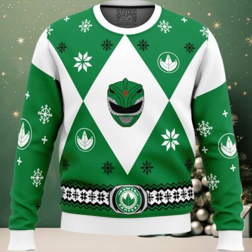 Mighty Morphin Power Rangers Green Ugly Christmas Sweater