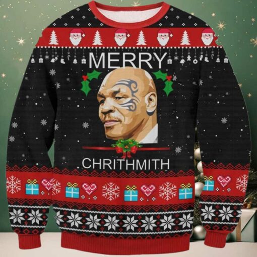 Mike Tyson Merry Chrithmith Ugly Sweater