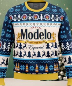 Modelo Especial Beer Ugly Christmas Sweater