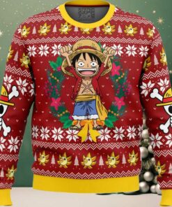 Monkey D Luffy Christmas One Piece Ugly Christmas Sweater