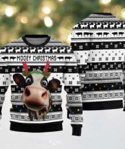 Mooey Christmas Cow Ugly Sweater Christmas 2025