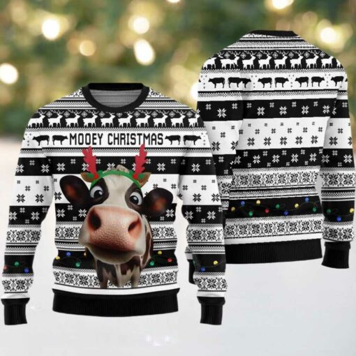 Mooey Christmas Cow Ugly Sweater Christmas 2025