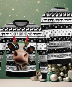 Mooey Christmas Cow Ugly Sweater Christmas 2025