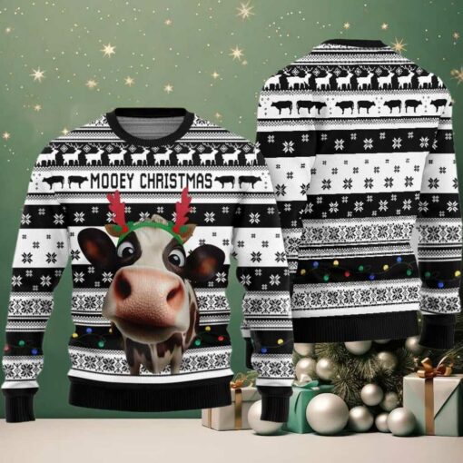 Mooey Christmas Cow Ugly Sweater Christmas 2025