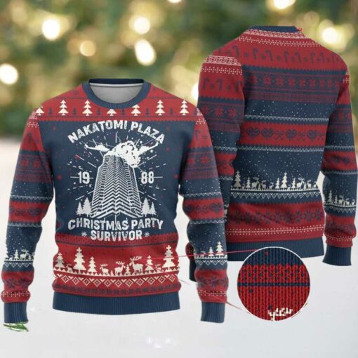 Nakatomi Plaza Christmas Party 1988 Survivor Ugly Sweater