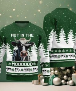 Not In The Mood Cow Ugly Sweater Christmas 2025