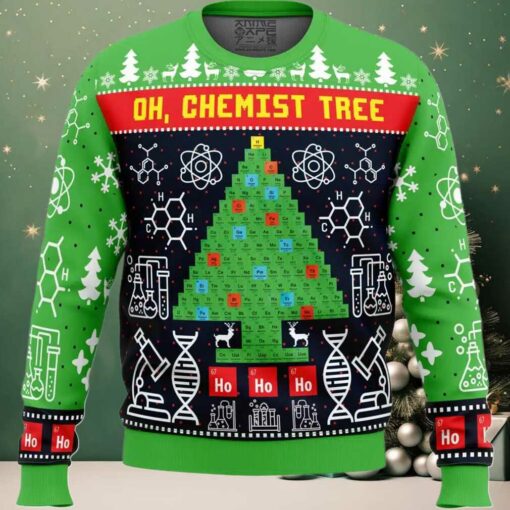Oh, Chemist Tree Science Ugly Christmas Sweater