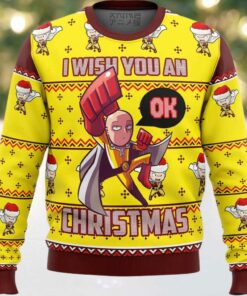 One Punch Saitama Ok Ugly Christmas Sweater