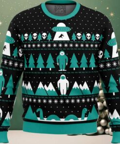 Paranormal Xmas Alien Ugly Christmas Sweater
