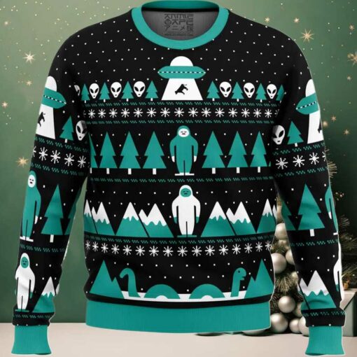 Paranormal Xmas Alien Ugly Christmas Sweater