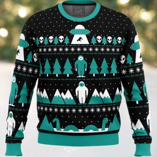 Paranormal Xmas Alien Ugly Christmas Sweater