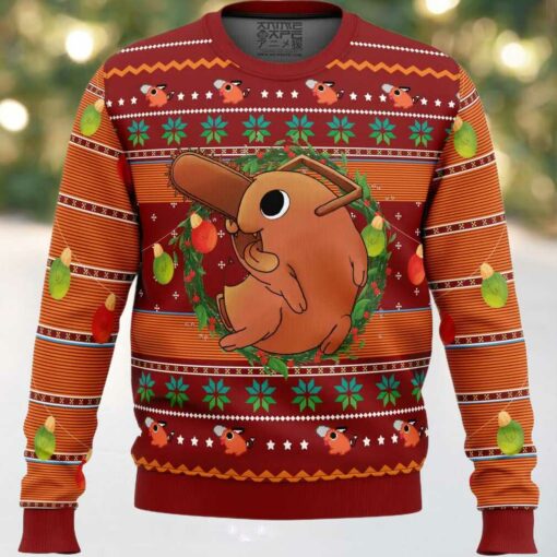 Pochita Chainsaw Man Ugly Christmas Sweater