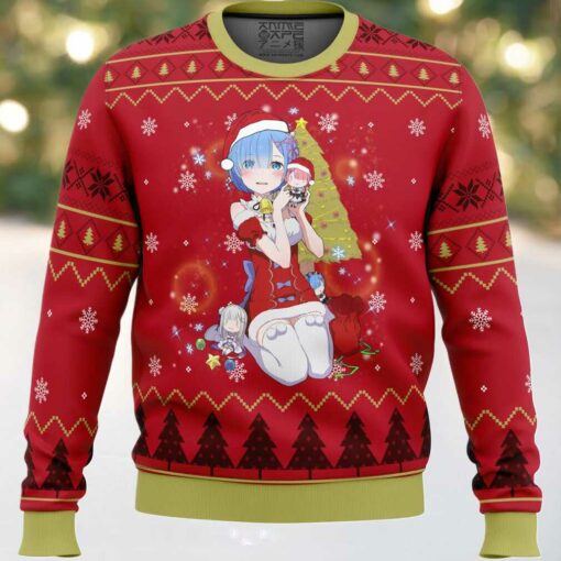 Re Zero Rem Christmas Ugly Christmas Sweater