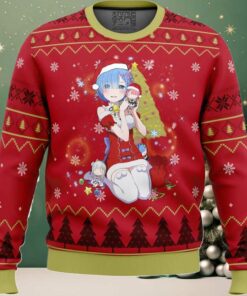 Re Zero Rem Christmas Ugly Christmas Sweater
