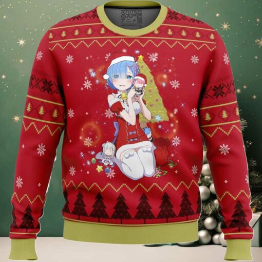 Re Zero Rem Christmas Ugly Christmas Sweater