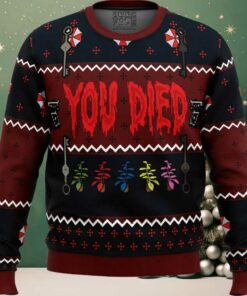 Resident Evil You Died Ugly Christmas Sweater