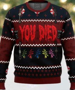 Resident Evil You Died Ugly Christmas Sweater