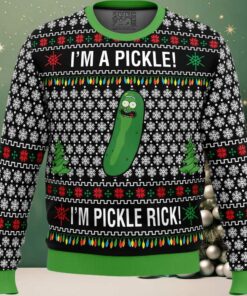 Rick and Morty Pickle Rick Ugly Christmas Sweater