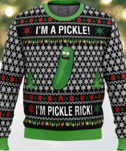 Rick and Morty Pickle Rick Ugly Christmas Sweater