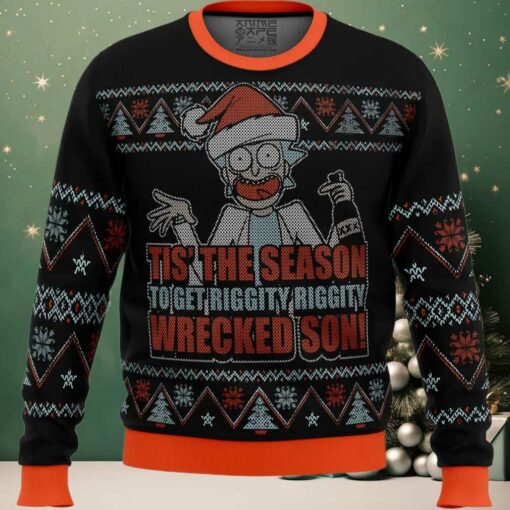 Rick and Morty Tis The Season Ugly Christmas Sweater