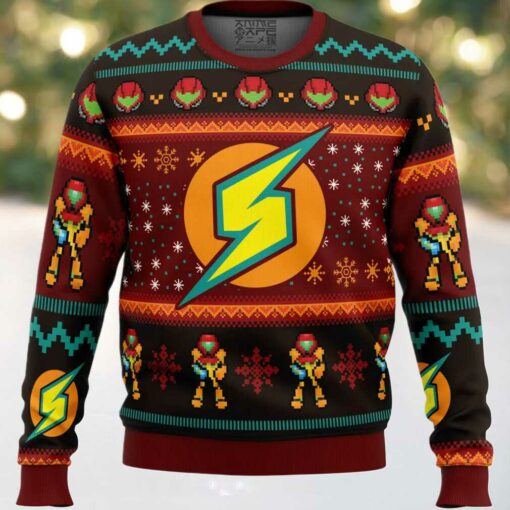 Samus Metroid Ugly Christmas Sweater