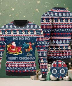 Santa Clause Riding Chicken Ugly Sweater