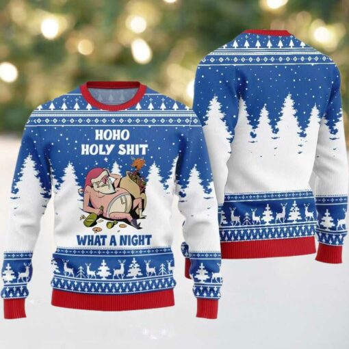 Santa Holy Shit What A Night Ugly Sweater Christmas 2025