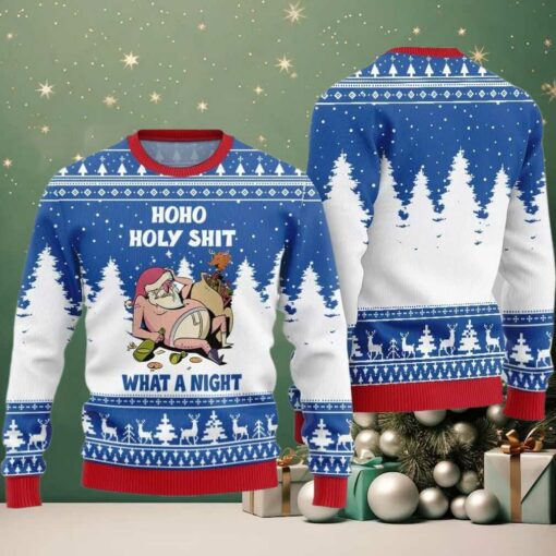 Santa Holy Shit What A Night Ugly Sweater Christmas 2025
