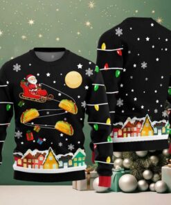 Santa Taco Sleigh Ugly Sweater Christmas 2025