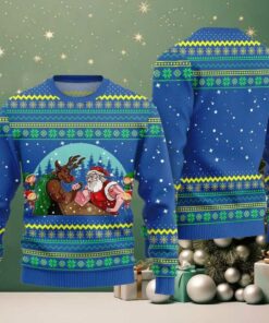 Santa Vs Reindeer Arm Wrestling Ugly Sweater Christmas 2025