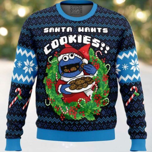Santa’s Cookies Cookie Monster Ugly Christmas Sweater