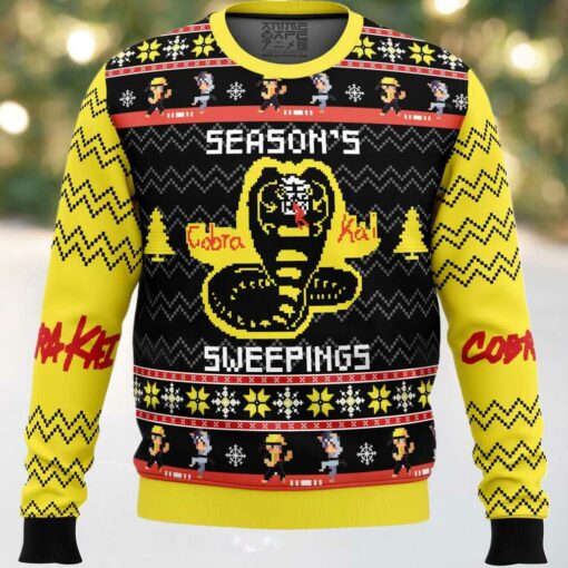 Season’s Sweepings Cobra Kai Ugly Christmas Sweater