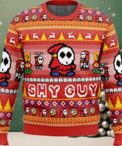 Shy Guy Mario Bros Ugly Christmas Sweater