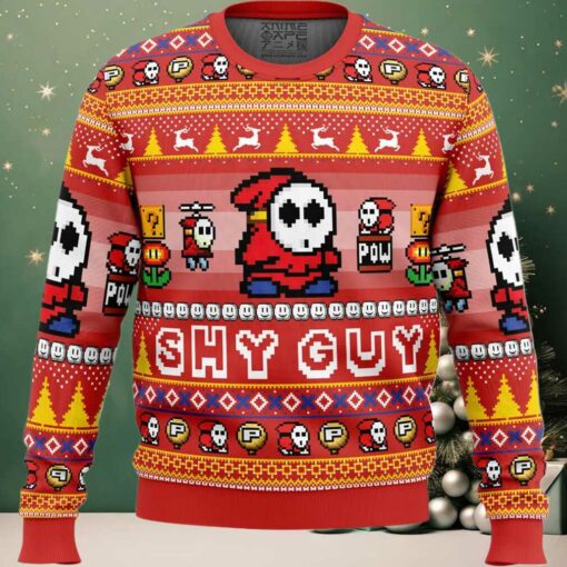 Shy Guy Mario Bros Ugly Christmas Sweater