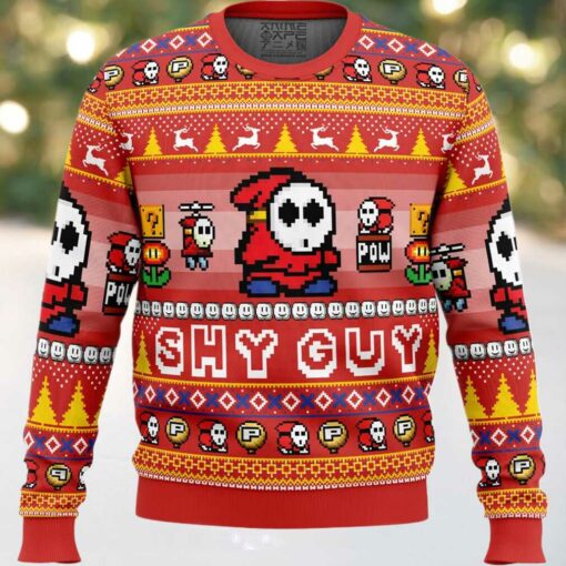 Shy Guy Mario Bros Ugly Christmas Sweater