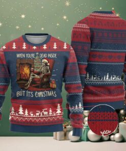 Skeleton When You’re Dead Inside But It’s Christmas Ugly Sweater