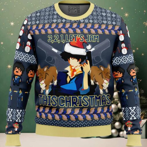 Spike Spiegel Cowboy Bebop Ugly Christmas Sweater