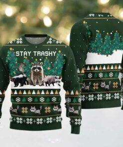 Stay Trashy Critter Ugly Sweater Christmas 2025