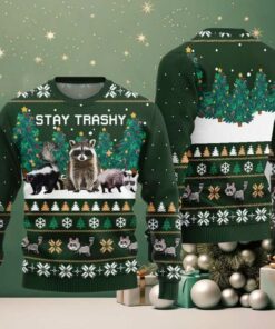 Stay Trashy Critter Ugly Sweater Christmas 2025