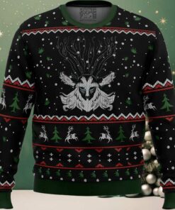 Studio Ghibli Forest Spirit Princess Mononoke Miyazaki Ugly Christmas Sweater