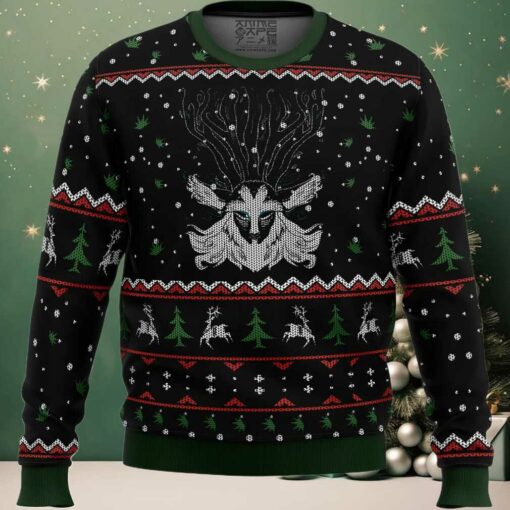 Studio Ghibli Forest Spirit Princess Mononoke Miyazaki Ugly Christmas Sweater