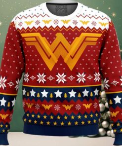 Super Heroes Wonder Woman Christmas Ugly Christmas Sweater