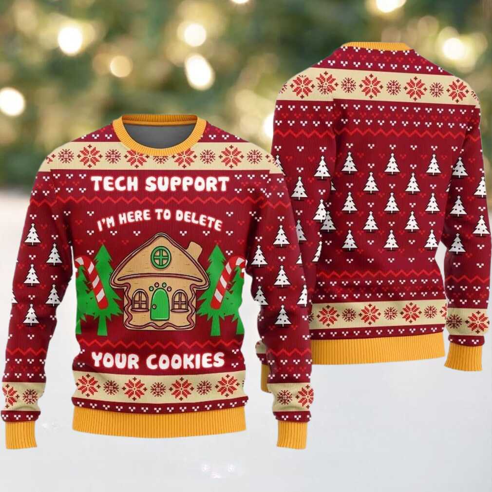 Tech Support Delete Your Cookies Ugly Sweater Christmas 2025 Tech Support Delete Your Cookies Ugly Sweater Christmas 2025