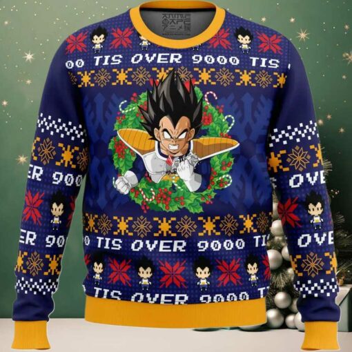 Tis Over 9000 Dragon Ball Z Ugly Christmas Sweater