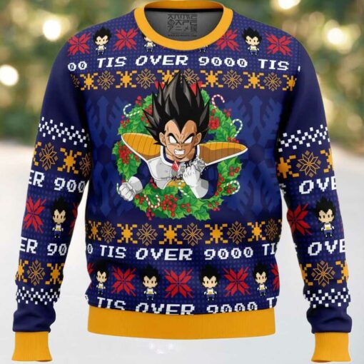 Tis Over 9000 Dragon Ball Z Ugly Christmas Sweater